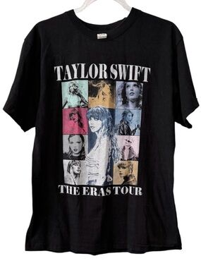 FILO Taylor Swift "The Eras Tour" women’s Medium short sleeve black graphic Tee